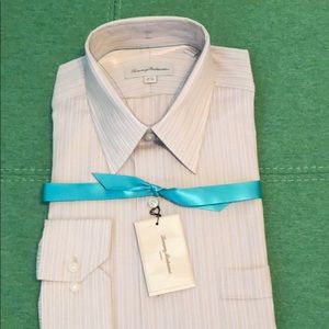 Tommy Bahama beige taupe  dress shirt